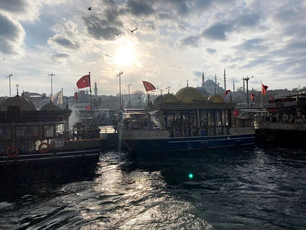 Istambul Turquia Janeiro 2021 Famosa Praça Vista Cidade Mar Lugares — Fotografia de Stock