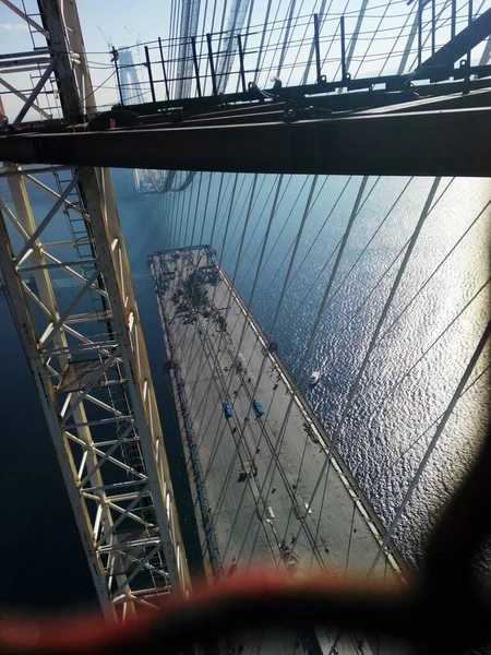 Istanbul Turkiet November 2015 Yavuz Sultan Selim Bosphorus Bridge Construction — Stockfoto