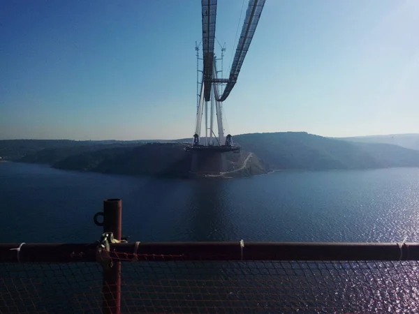 Istanbul Turkiet November 2015 Yavuz Sultan Selim Bosphorus Bridge Construction — Stockfoto