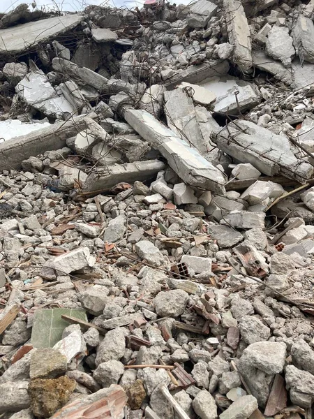 yıkım görünümü yakın çekim