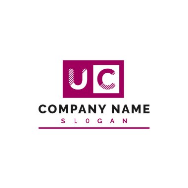 UC Logo Tasarımı. UC Harfi Logo Vektörü İllüstrasyonu - Vektör