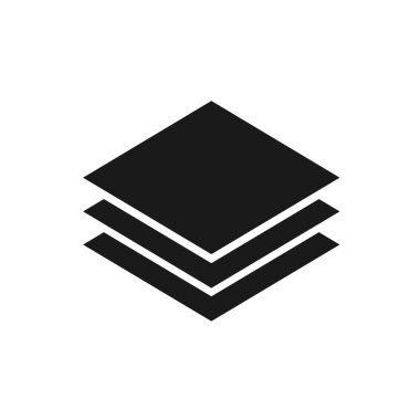 Katman Simgesi Vektör İllüstrasyonu. Düz Katman Simgesi İşareti