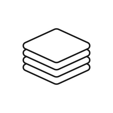 Katman Simgesi. Katman İmzalama Sembol Vektörü İllüstrasyonu