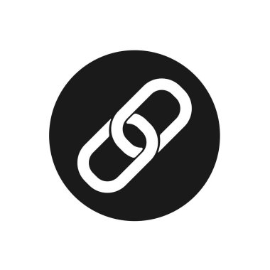 Beyaz Arkaplan ile Bağlantı Simgesi Vektörü İmzası