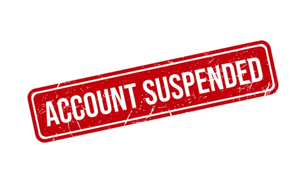 Hesap Askıya Alınan Lastik Grunge Damga Mühürleme Vektörü