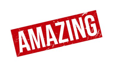 İnanılmaz Lastik Damga. Kırmızı İnanılmaz Kauçuk Grunge Mühür Vektör İllüstrasyonu