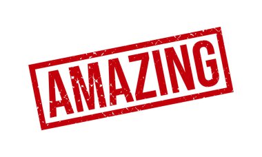 İnanılmaz Lastik Damga. Kırmızı İnanılmaz Kauçuk Grunge Mühür Vektör İllüstrasyonu