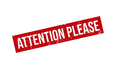 Lütfen dikkat, Lastik Damga. Kırmızı Dikkat, lütfen Rubber Grunge Mühür Vektör İllüstrasyonu