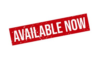 Şimdi Kullanılabilir Kauçuk Damgası. Kırmızı Kullanılabilir Şimdi Lastik Grunge Damga Mühür Vektör Çizimi