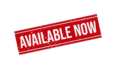 Şimdi Kullanılabilir Kauçuk Damgası. Kırmızı Kullanılabilir Şimdi Lastik Grunge Damga Mühür Vektör Çizimi