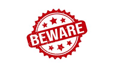 Dikkat et Lastik Grunge Damga Mühür Vektörü