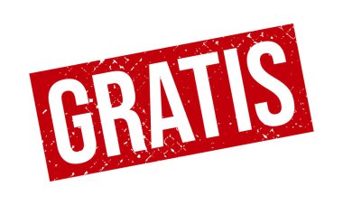 Bedava Kauçuk Damga. Kırmızı Bedava Kauçuk Grunge Mühür Vektör İllüstrasyonu