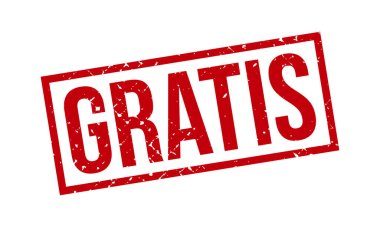 Bedava Kauçuk Damga. Kırmızı Bedava Kauçuk Grunge Mühür Vektör İllüstrasyonu