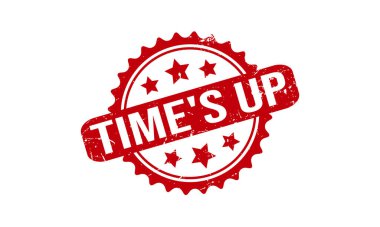 Times Up Lastik Grunge Damga Mührü Vektörü