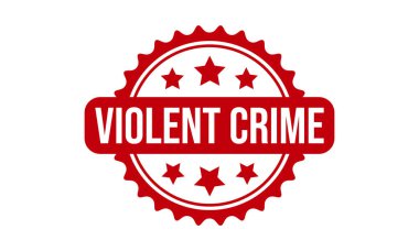 Şiddetli Suç Kauçuk Damgası. Şiddet Suçu Kauçuk Grunge Mühür Vektörü İllüstrasyonu