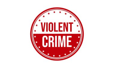 Şiddet Suçu Kauçuk Grunge Mühür Vektörü İllüstrasyonu