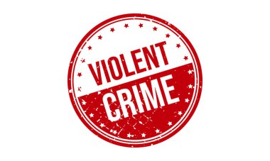 Şiddet Suçu Kauçuk Grunge Mühür Vektörü İllüstrasyonu