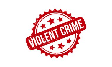 Şiddet Suçu Kauçuk Grunge Mühür Vektörü İllüstrasyonu