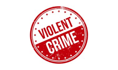 Şiddet Suçu Kauçuk Grunge Mühür Vektörü İllüstrasyonu