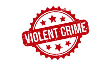 Şiddet Suçu Kauçuk Grunge Mühür Vektörü İllüstrasyonu