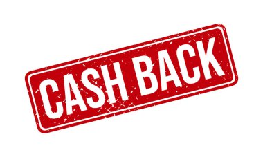 Nakit Kauçuk Damgası. Nakit Geri Kauçuk Grunge Mühür Vektör İllüstrasyonu