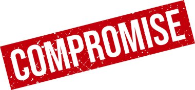 Uzlaşma Kauçuk Damgası. Uzlaşma Kauçuk Grunge Mühür Vektör İllüstrasyonu