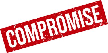 Uzlaşma Kauçuk Damgası. Uzlaşma Kauçuk Grunge Mühür Vektör İllüstrasyonu