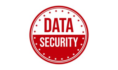 Veri Güvenliği Lastik Damgası. Veri Güvenliği Kauçuk Grunge Mühür Vektör İllüstrasyonu