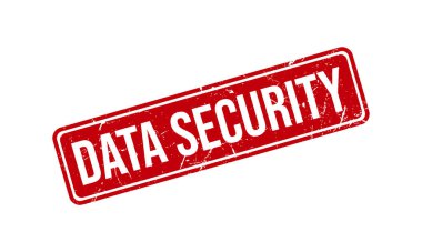 Veri Güvenliği Lastik Damgası. Veri Güvenliği Kauçuk Grunge Mühür Vektör İllüstrasyonu