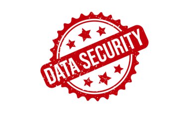 Veri Güvenliği Lastik Damgası. Veri Güvenliği Kauçuk Grunge Mühür Vektör İllüstrasyonu