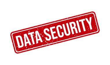 Veri Güvenliği Lastik Damgası. Veri Güvenliği Kauçuk Grunge Mühür Vektör İllüstrasyonu