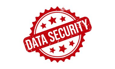 Veri Güvenliği Lastik Damgası. Veri Güvenliği Kauçuk Grunge Mühür Vektör İllüstrasyonu