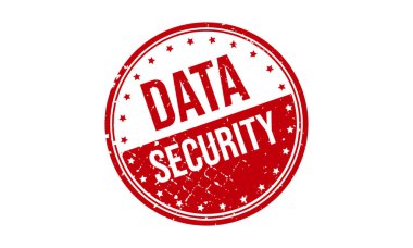 Veri Güvenliği Lastik Damgası. Veri Güvenliği Kauçuk Grunge Mühür Vektör İllüstrasyonu