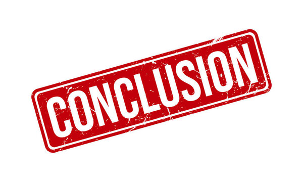 Conclusion Rubber Grunge Stamp Seal Vector Illustration