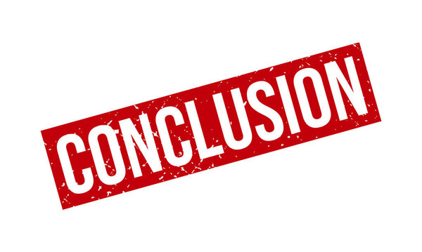 Conclusion Rubber Grunge Stamp Seal Vector Illustration