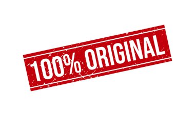 Yüzde yüz orijinal lastik mühür. % 100 Orijinal Grunge Mühür Mühür Vektörü İllüstrasyonu