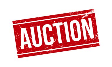 Açık Artırma Lastik Damga. Açık Artırma Grunge Mühür Mühür Vektörü İllüstrasyonu