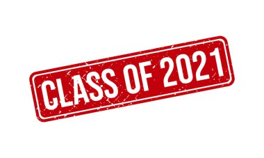2021 Sınıfı Lastik Damga. 2021 Sınıfı Grunge Pullu Mühür Vektör İllüstrasyonu