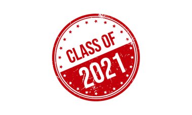 2021 Sınıfı Lastik Damga. 2021 Sınıfı Grunge Pullu Mühür Vektör İllüstrasyonu