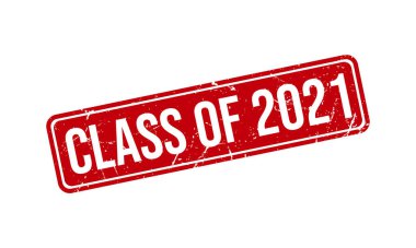 2021 Sınıfı Lastik Damga. 2021 Sınıfı Grunge Pullu Mühür Vektör İllüstrasyonu