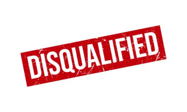 Diskalifiye Lastik Damga. Diskalifiye Grunge Mühür Mühür Vektörü İllüstrasyonu