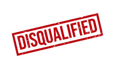 Diskalifiye Lastik Damga. Diskalifiye Grunge Mühür Mühür Vektörü İllüstrasyonu