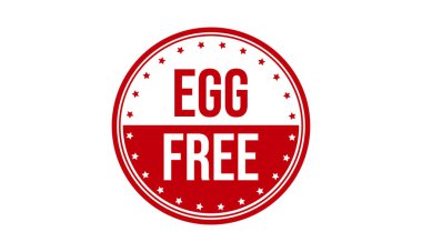 Yumurtasız Kauçuk Damgası. Egg Free Grunge Mühür Vektörü İllüstrasyonu
