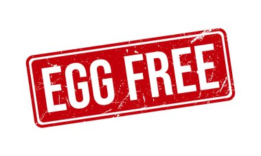 Yumurtasız Kauçuk Damgası. Egg Free Grunge Mühür Vektörü İllüstrasyonu