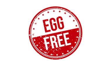 Yumurtasız Kauçuk Damgası. Egg Free Grunge Mühür Vektörü İllüstrasyonu