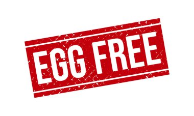 Yumurtasız Kauçuk Damgası. Egg Free Grunge Mühür Vektörü İllüstrasyonu