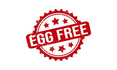 Yumurtasız Kauçuk Damgası. Egg Free Grunge Mühür Vektörü İllüstrasyonu