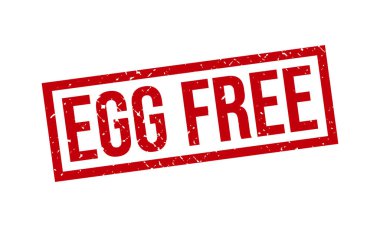 Yumurtasız Kauçuk Damgası. Egg Free Grunge Mühür Vektörü İllüstrasyonu