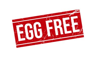 Yumurtasız Kauçuk Damgası. Egg Free Grunge Mühür Vektörü İllüstrasyonu
