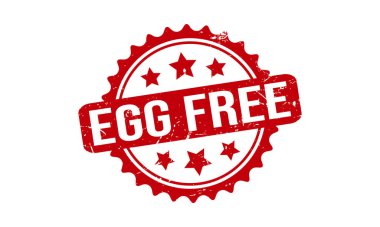 Yumurtasız Kauçuk Damgası. Egg Free Grunge Mühür Vektörü İllüstrasyonu